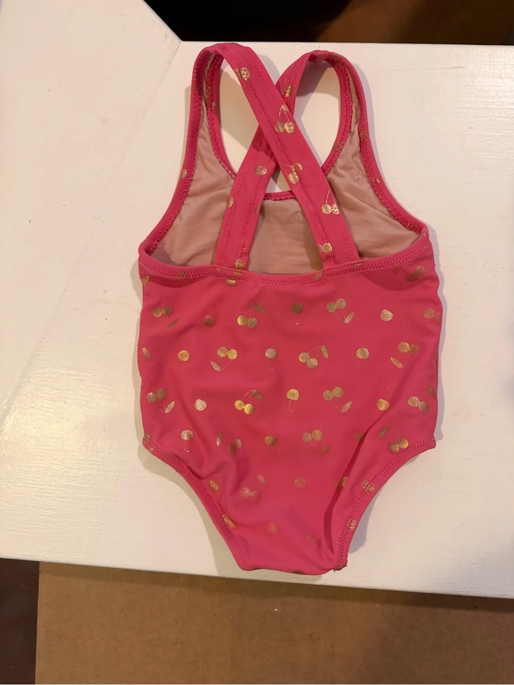 EGG New York Girls' Foil Cherry Print One-Piece Swimsuit - Baby